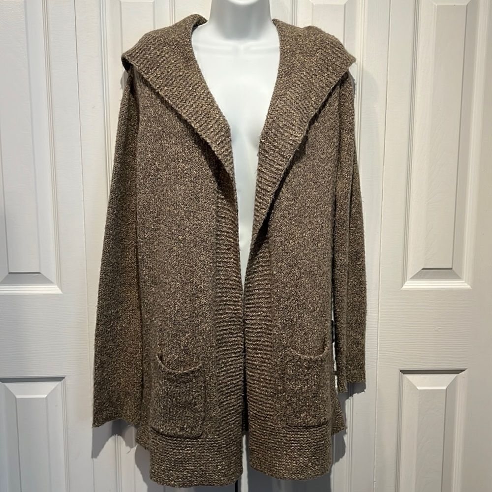Kenar Open Front Wool Blend Cardigan with Pockets Size S (fits oversized)